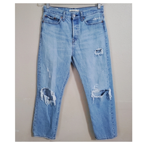 Levi's Wedgie Straight Jeans Authentically Yours Size 28 - Picture 2 of 6